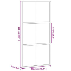 OMAXI Posuvné dveře černé 102,5 x 205 cm tvrzené sklo a hliník 120433