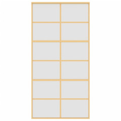 OMAXI Posuvné dveře zlaté 102,5 x 205 cm mléčné ESG sklo a hliník 120075
