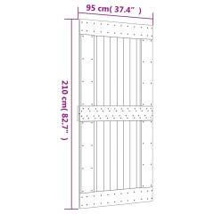 OMAXI Posuvné dveře s kováním 95 x 210 cm masivní borové dřevo 081291
