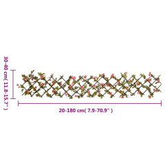 OMAXI Treláže s umělým břečťanem roztahovací 5 ks růžové 180 x 20 cm 363687