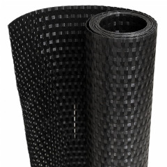 OMAXI Balkonové zástěny 10 ks černé 255 x 19 cm polyratan 431423