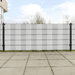 OMAXI Balkonové zástěny 5 ks bílé 255 x 19 cm polyratan 431355