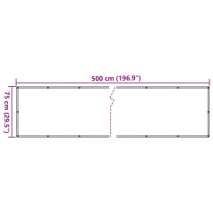 OMAXI Balkonová zástěna antracitová 500 x 75 cm PVC 877382