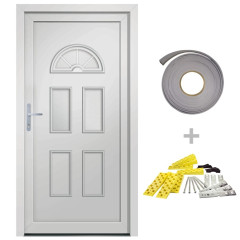 OMAXI Vchodové dveře bílé 88 x 208 cm PVC 887704