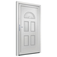 OMAXI Vchodové dveře bílé 88 x 208 cm PVC 887704