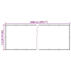 OMAXI Balkonová zástěna šedá 1 000 x 120 cm PVC 878471