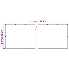 OMAXI Balkonová zástěna krémová 500 x 120 cm PVC 878501