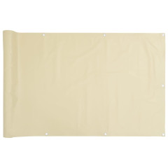 OMAXI Balkonová zástěna krémová 400 x 90 cm PVC 878006