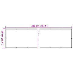 OMAXI Balkonová zástěna krémová 400 x 90 cm PVC 878006