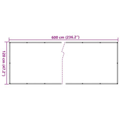 OMAXI Balkonová zástěna antracitová 600 x 120 cm PVC 878372