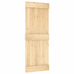 OMAXI Posuvné dveře s kováním 80 x 210 cm masivní borové dřevo 082717
