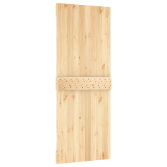 OMAXI Posuvné dveře s kováním 80 x 210 cm masivní borové dřevo 082717