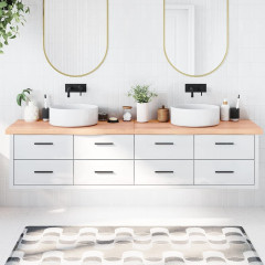 OMAXI Koupelnová deska hnědá 220x60x(2-6) cm ošetřený masivní dřevo 833596