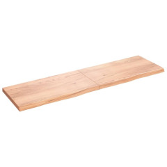OMAXI Koupelnová deska hnědá 220x60x(2-6) cm ošetřený masivní dřevo 833596