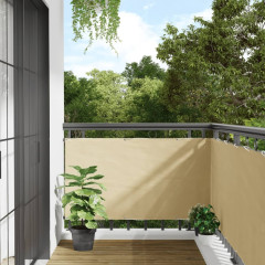 OMAXI Balkonová zástěna krémová 300 x 75 cm PVC 877504