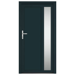 OMAXI Vchodové dveře antracitové 108 x 208 cm PVC 777524