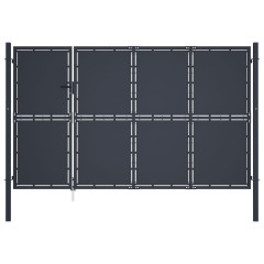 OMAXI Zahradní brána ocel 350 x 200 cm antracitová 738206