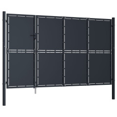 OMAXI Zahradní brána ocel 350 x 200 cm antracitová 738206