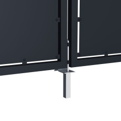 OMAXI Zahradní brána ocel 350 x 200 cm antracitová 738206