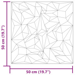 OMAXI Nástěnné panely 48 ks betonové 50 x 50 cm XPS 12 m² ametyst 547309