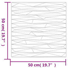 OMAXI Nástěnné panely 12 ks betonové 50 x 50 cm XPS 3 m² kámen 547545
