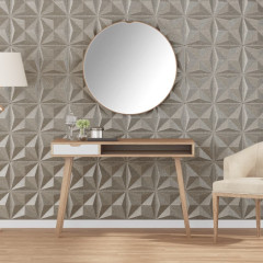 OMAXI Nástěnné panely 24 ks betonové 50 x 50 cm XPS 6 m² origami 547378