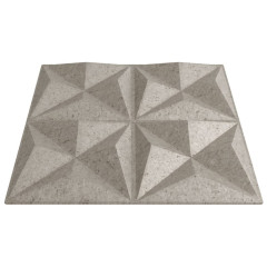 OMAXI Nástěnné panely 24 ks betonové 50 x 50 cm XPS 6 m² origami 547378