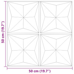 OMAXI Nástěnné panely 24 ks betonové 50 x 50 cm XPS 6 m² origami 547378