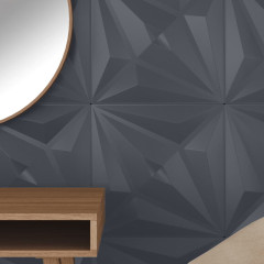 OMAXI Nástěnné panely 12 ks šedé 50 x 50 cm XPS 3 m² hvězda 547422