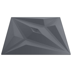 OMAXI Nástěnné panely 12 ks šedé 50 x 50 cm XPS 3 m² hvězda 547422