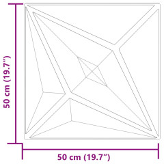 OMAXI Nástěnné panely 12 ks šedé 50 x 50 cm XPS 3 m² hvězda 547422