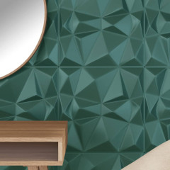 OMAXI Nástěnné panely 12 ks zelené 50 x 50 cm XPS 3 m² diamant 547354