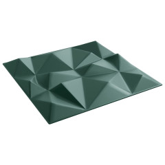 OMAXI Nástěnné panely 12 ks zelené 50 x 50 cm XPS 3 m² diamant 547354