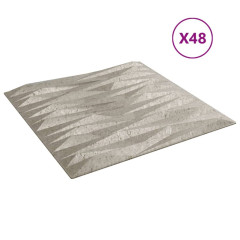 OMAXI Nástěnné panely 12 ks betonové 50 x 50 cm XPS 12 m² kámen 547569