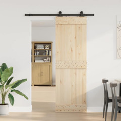 OMAXI Sada příslušenství pro posuvné dveře 152,5 cm ocelová černá 849190