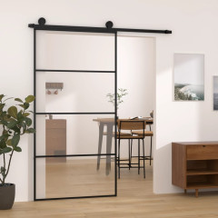 OMAXI Posuvné dveře s kováním 102,5 x 205 cm ESG sklo a hliník 648282