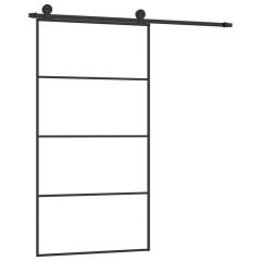 OMAXI Posuvné dveře s kováním 102,5 x 205 cm ESG sklo a hliník 648282
