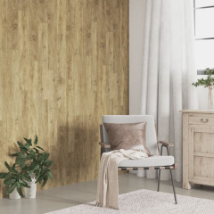 OMAXI Nástěnné panely vzhled dřeva hnědé PVC 2,06 m² 681142