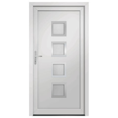 OMAXI Vchodové dveře bílé 108 x 208 cm PVC 887001