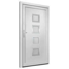 OMAXI Vchodové dveře bílé 108 x 208 cm PVC 887001