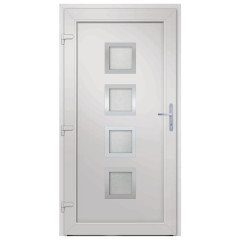 OMAXI Vchodové dveře bílé 108 x 208 cm PVC 887001