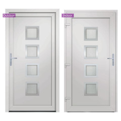 OMAXI Vchodové dveře bílé 108 x 208 cm PVC 887001