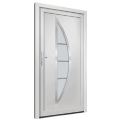 OMAXI Vchodové dveře bílé 98 x 200 cm PVC 887216