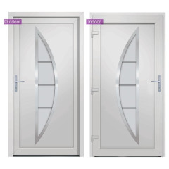 OMAXI Vchodové dveře bílé 98 x 200 cm PVC 887216