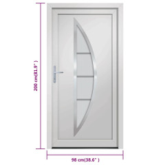 OMAXI Vchodové dveře bílé 98 x 200 cm PVC 887216
