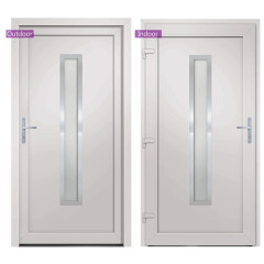 OMAXI Vchodové dveře bílé 108 x 200 cm PVC 887476