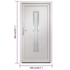 OMAXI Vchodové dveře bílé 108 x 200 cm PVC 887476