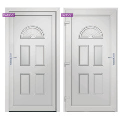 OMAXI Vchodové dveře bílé 98 x 208 cm PVC 887711