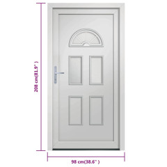 OMAXI Vchodové dveře bílé 98 x 208 cm PVC 887711