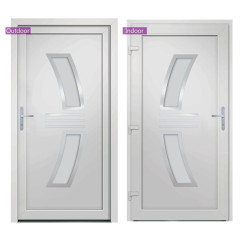 OMAXI Vchodové dveře bílé 108 x 200 cm PVC 887827